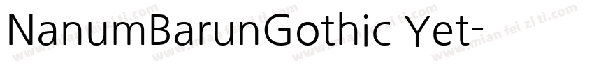 NanumBarunGothic Yet字体转换